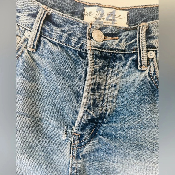 Free People We the Free Denim Shorts - Size 24 - Picture 3 of 12